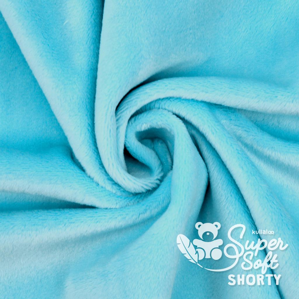 Plüschstoff Shorty uni 75x100cm türkis – Kullaloo